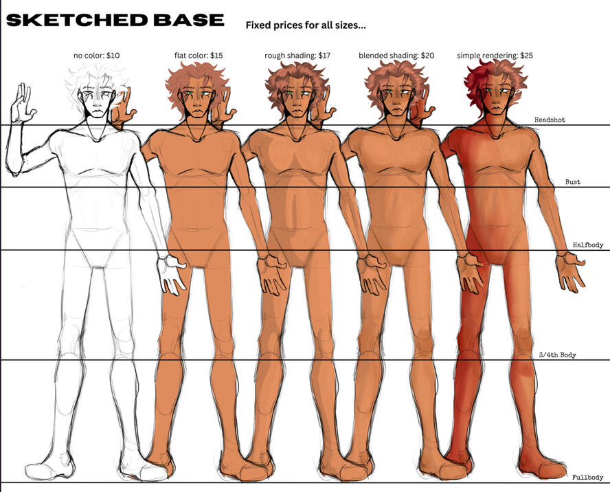 Sketched base